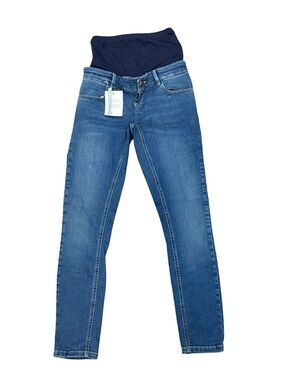 ASOS DESIGN Maternity Skinny Jeans with Over Bump in Dark Blue Size 2
